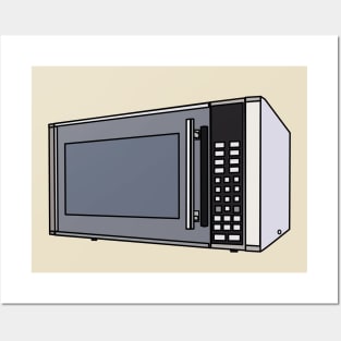 Microwave cartoon illustration Posters and Art